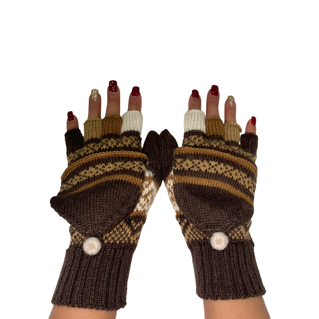 Alpaca fingerless gloves